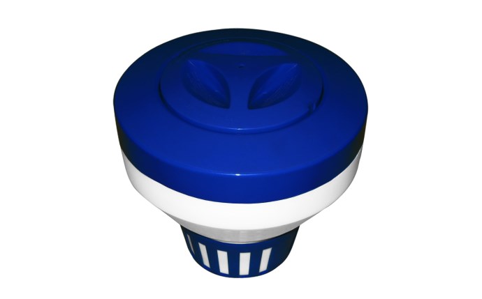 PoolStyle Blue/White Floating Dispenser for 3" Tabs